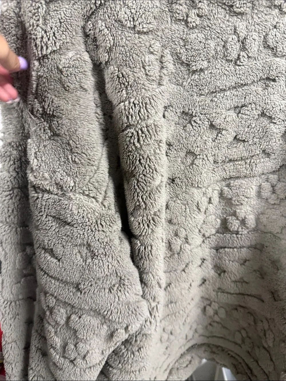 Cozy Plush Crewneck Sweater - Taupe FREE PEOPLE - Gray Warm Sweater - Size Large